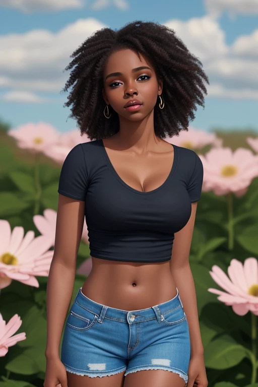 score_9, score_8_up, score_7_up, African, curly hair, lips, glossy lips, jeans, shirt, outside, grass, black hair, park, ground, <lora:sdxl_babes_style_test_2:0.7>,