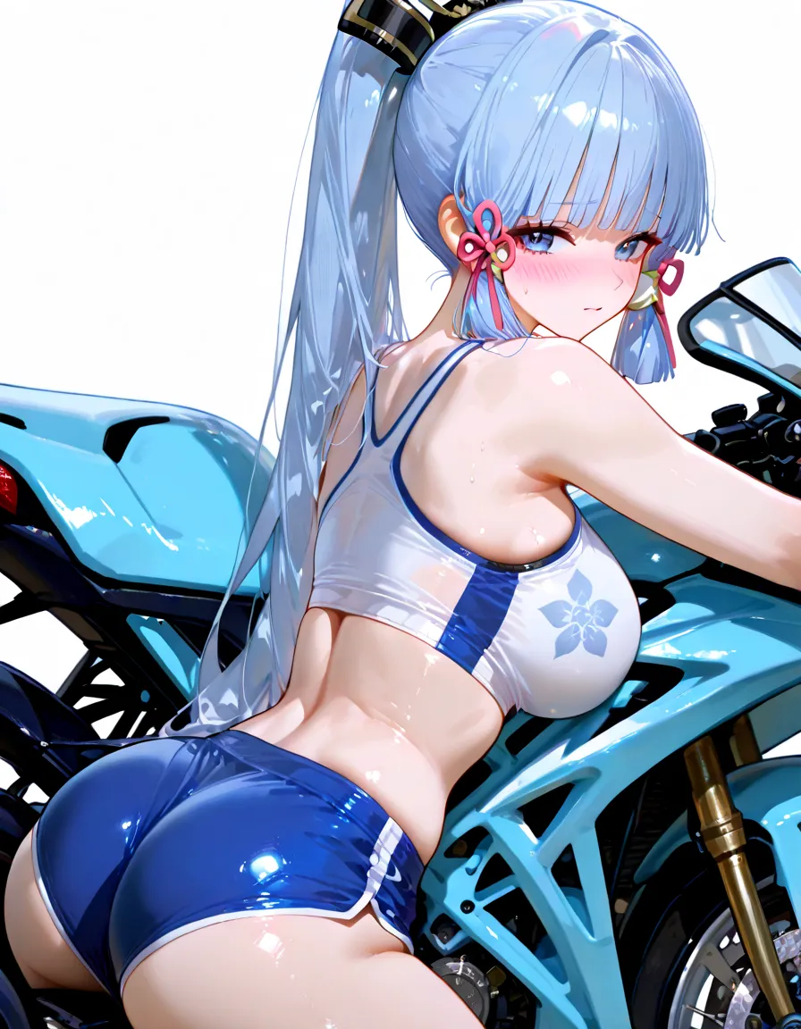 Highest quality、super high quality、16K, Breast size is random、Facial expressions are random、Location is random、 Hair color is silver hair、The pose is sitting on a chair and holding an umbrella.、The distance is random、Angle from below、Small face、Very delicate facial expressions、Delicate eye depiction、Highly detailed hair、Erotic、18-year-old female、Glowing Skin、Soft Skin、Lower Body、The only sexy Japanese woman、Race queen outfit random、