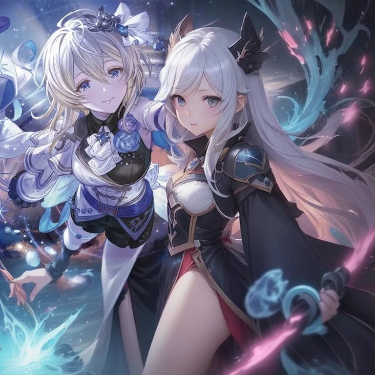 battle anime art style,1shota,chou kawaii shota,light blue witch uniform and hat,final battle,The strongest magician's equipment,