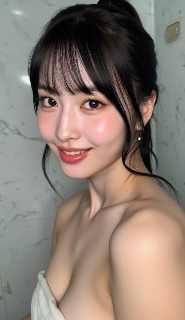 (highest quality:1.1), (masterpiece:1.2), (realistic:1.2), (become familiar with:1.1), very beautiful face、Random hairstyles for short hair or updo、、wet hair、wet skin、blush:1.6、expression of ecstasy、High orgasm、 Blowjob, 1 Japanese girl, oral,Very thick penis:1.6, liquid dripping all over the face、18 ~ Random age between 35 years