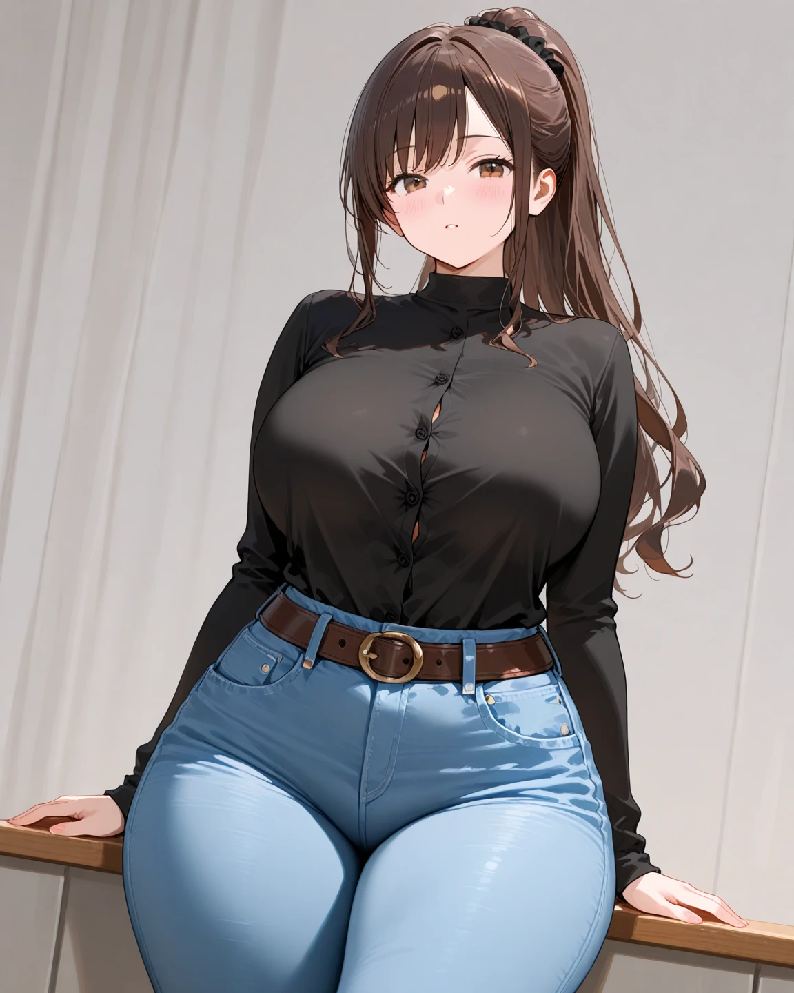 Glowing Skin、beautiful girl、cute、Large Breasts 、Clothes