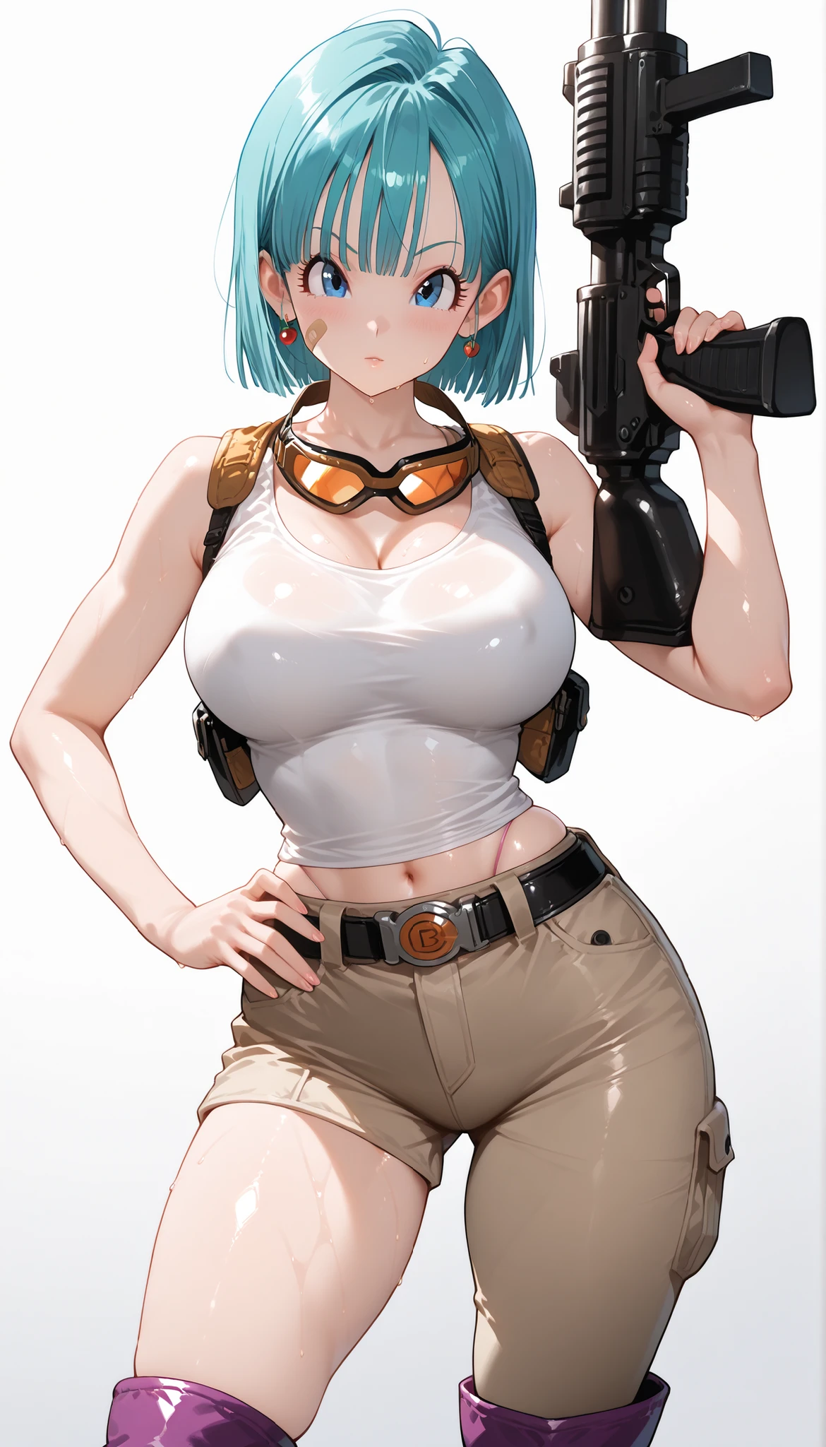 Levi Ackerman, Avatar Maker, Shoto Todoroki, Katsuki Bakugo, Like, Enter Draco Malfoy. Around or surrounding a girl with white hair up to her waist, light blue eyes with star pupils, white skin, large breasts, small waist, thighs formed at approximately the age of 15 to 18 years..