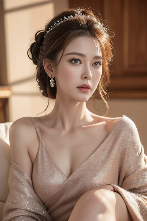 highest quality, Very detailed, masterpiece, 1 person,woman,(((完璧なwomanの体))),Very beautiful face, Very beautiful body,Gentle expression, Very beautiful eyes,(Perfect Makeup:1.1),Fashion Model,Chignon,Shaggy Hair,Red, pink and blue hair:1.3, Very thin body,Smart Abs, Chiffon blouse,A kind smile,Upper body portrait,(White Background), (Shiny skin),(Earrings),