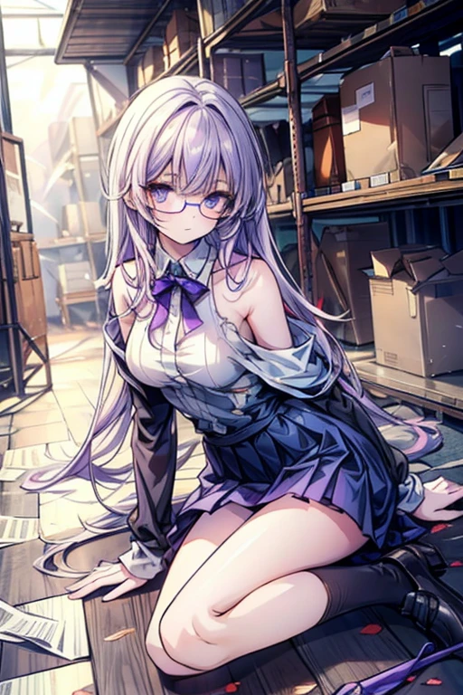The girl had long soft purple hair with slightly curly ends, and kawaii's mid-point bangs covered one of her large eyes, and the other eye was a bright dark blue, shining like two stars. Her face is beautiful, and she has a pair of cute glasses on her small nose, which makes her look more quiet and lovely.
Wearing a purple student uniform with a cute red bow pinned to her chest, a knee-length skirt with a pair of white lace-trimmed socks and black leather boots, she walks lightly and elegantly. She wears a lilac bracelet on her wrist and holds a purple schoolbag in one hand, and a bear doll hangs from the bag, which looks interesting.
Her figure is petite and delicate, and she looks even more cute and touching in her student uniform. She has a pair of slender beautiful legs, and the tight short skirt below outlines the perfect curves, which is imaginative. Her body also carries a faint fragrance, which makes people smell pleasant.
Her palms are white, her nails are slender, and she is also coated with a layer of lilac nail polish, which makes her look even more cute. Her lips are tender and cute, and she gently opens the cherry sip, making people want to hug her. Her skin is tender and exudes a supple feeling that makes people want to pinch her cheeks.
In general, she is a cute two-dimensional girl, petite and delicate on the outside, gentle and cute on the inside, which makes people involuntarily want to protect her. Her presence seems to make the world warmer and softer, making people feel happy and happy.