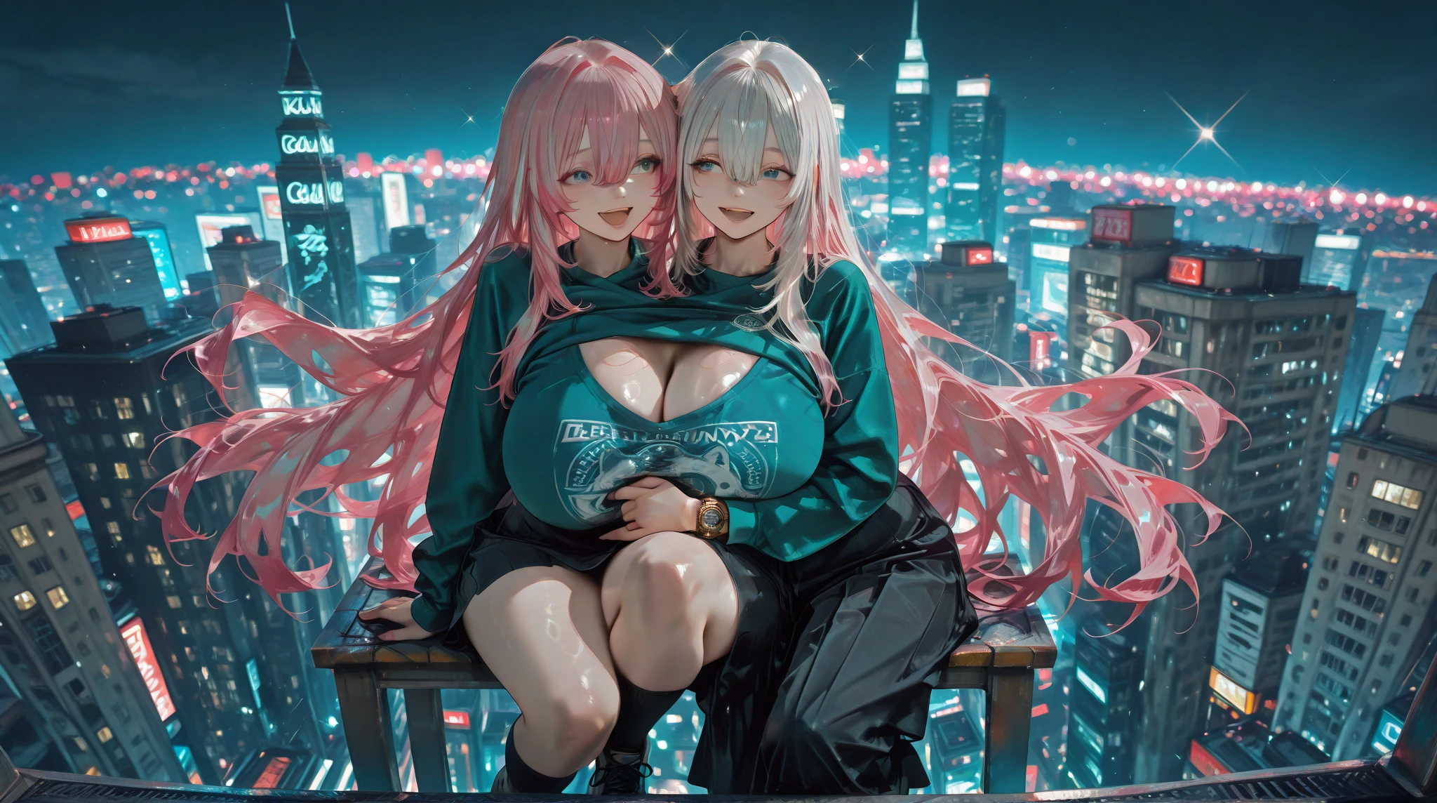 The middle of a journey,(((Super detailed, 8K quality))),,hair above one eye, red eyes, clear eyes, choker, open jacket,anime style, movie portrait photography, 1 female, 22 years ago,椅子にsit、cross your legs、blue eye background, big and full breasts, anger, (scarlet hair), long hair, purple eyes, wearing a short black dress, (natural skin texture vivid details, surreal, (realistic detailed eyes, natural skin texture, realistic facial details), Depth of written boundary, Bokeh, vivid details, surreal, 35mm movie, hazy blur, ,lipstick, ear piercing, eye shadow, hoop earrings, red pink lips, 多色のred eyes, purple theme,Wear an iridescent aura,beautiful eyes,stand in front of the red gate、stick out tongue,hanging bangs,sit,sunglasseain colors are white and purple,((squat)),(leaning forward),stockings、open your legs,leather shoes、Close proximity to the camera、As if peeking from above、Peep