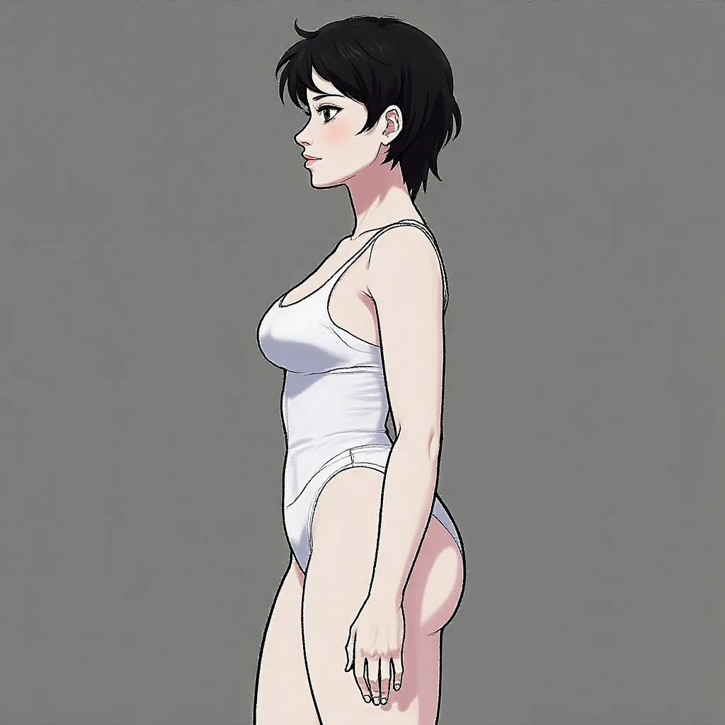 score_9, score_8, score_7, BREAK, 1girl, solo, lucy, black hair, (completely nude:1.2),