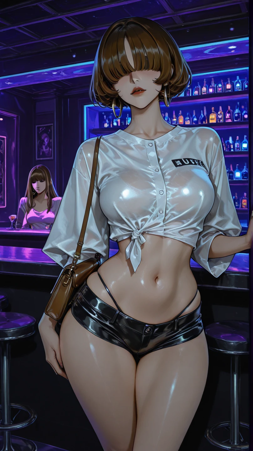 (((One beautiful woman:2.0))),(((NSFW:1.5))),((Nude:2.0))),(((Wearing a gun belt with a holster on his waist:1.8))),((Wear a watch on your wrist:1.9))),(((Showing cleavage))),(((Exposed thin inner thighs))),(((Small breasts:1.5))),(((Bare arms))),((Blushed:1.5)), Beautiful detailed girl, Very detailed目と顔, 緻密でBeautiful Eyes, Very detailed, High resolution, Highest quality, masterpiece, Very detailed, 8k wallpaper, wonderful, finely, Highest quality,(Standing in front of a wooden wall),Beautiful Eyes,((Engage your audience:1.2)),((Cowboy Shot:1.0))),(((Photograph the whole body:1.7))),((Drinking whiskey:1.4)),(((Place your hands on your chest:1.5))),(((Drunk,Strong hiccups:1.8))),(((Crying face:1.8))),(((Are standing:1.2)))