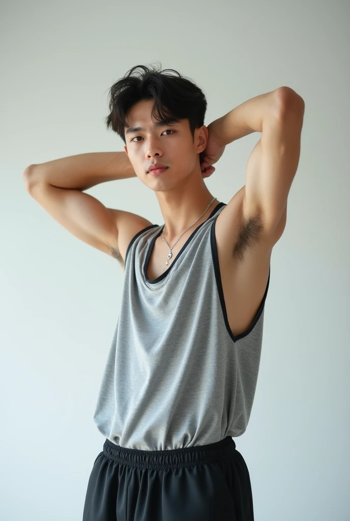 1boy,face,white background,((best quality)), (detailed), perfect face, 19-year-old man with a very attractive physique. He stands 180 cm tall, giving off a strong and dignified impression. His fair skin complements his clean and healthy appearance. His smile is incredibly beautiful, with neatly aligned teeth and symmetrical lips that mesmerize anyone who sees him. His hair is black, styled in a comma hair fashion featuring a curved bang resembling a comma, adding a modern and stylish flair to his look. Notably, there is a noticeable scar on the edge of his eyebrow if closely observed.