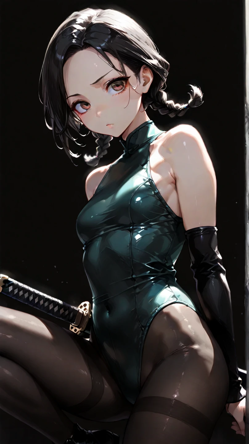 (In 8K、RAW shooting、highest quality、Masseter muscle area:1.2)、(Raw photo:1.2)、(Photorealistic:1.6)、(masterpiece:1.3)、(highest quality:1.4)、High resolution、Hmph、8k resolution、Check the description、(Intricate details:1.6)、(Volumetric Light)、
(Real photo:1.37)、Portrait、High resolution RAW color photos、Professional photography、hVery detailed and beautiful、Very detailed、8k wallpaper、Incredibly detailed、Large file size、Official Art、HVery detailed CG Unity 8K wallpapers、hVery detailed beautiful girl、Very detailed顔、Very detailed目、Very detailed skin、Very detailed指、hVery detailed nose、very detailed detailed mouth、Perfect body、Detailed Background、1 girl、(20:1.2)、cute girl in her 20s、Realistic body、、White skin、Glowing Skin、The body is slim、Black-haired、((short hair))、(Messy bangs: 1.4)、Cute face、A vivid face、Delicate eyes、Source Order、((jungle))、((Standing posture))、((Standing with legs apart))、((Legs entangled in tentacles))、((Open your arms))、((green tentacles))、((Disturbed))、((Full nudity))、(((Wearing a black mini skirt)))、(((turn around)))、(((Beautiful and well-groomed buttocks)))、(((Attacked by brown alien tentacles)))、((Wet tentacles))、((The woman's body gets wet))、((Tentacles wrap around the body))、耳Nipple Ring、necklace、Cowboy Shot、Positive、((Standing posture))、Contrapo、Dynamic Lighting、((Firm E cup))、((Huge boobs))、((Sad expression))、((Tentacles invade private parts))