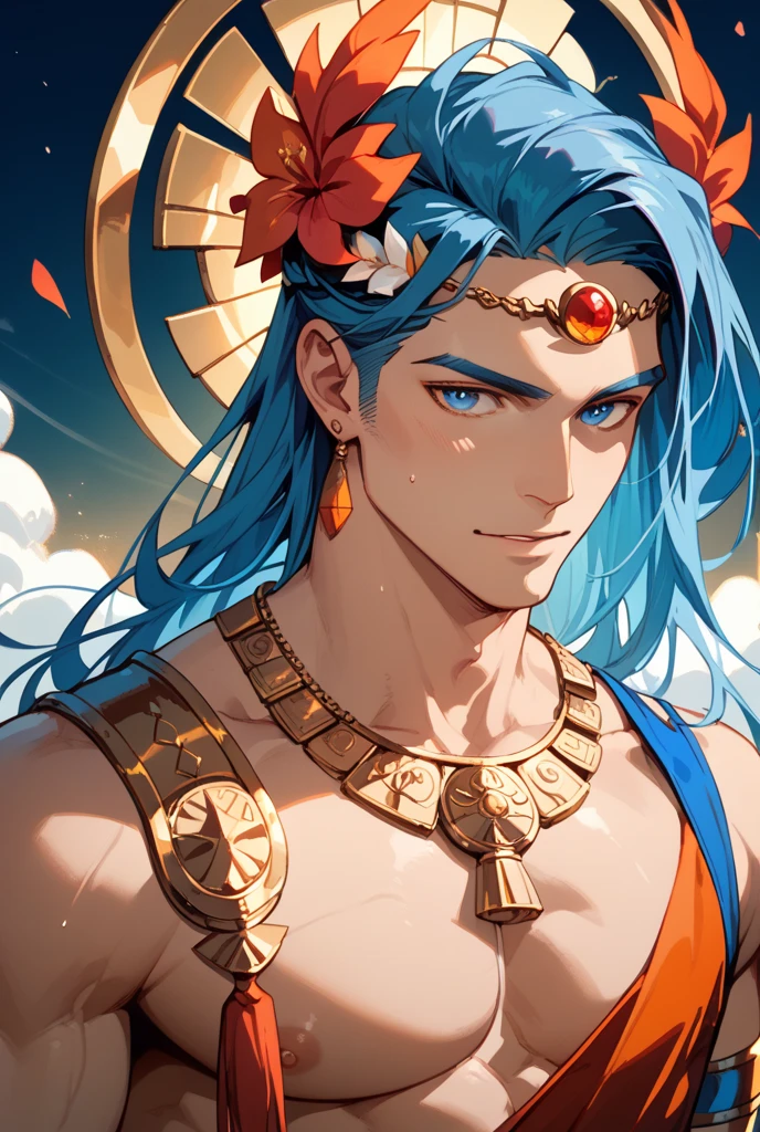 Very handsome man gold jewelry