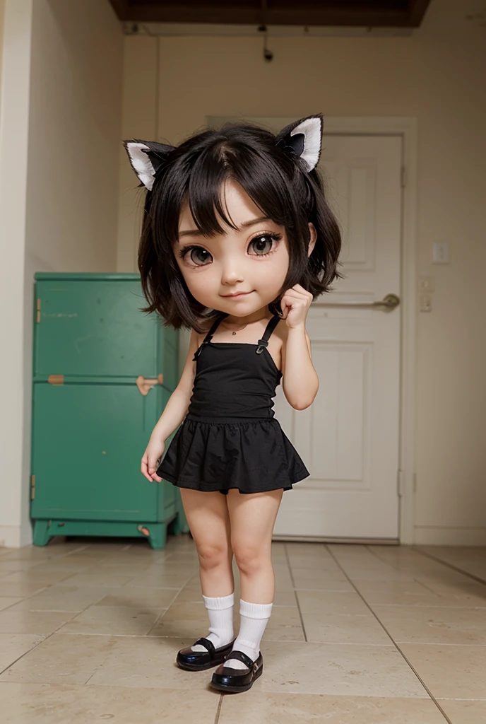 Cute chibi cat dancing