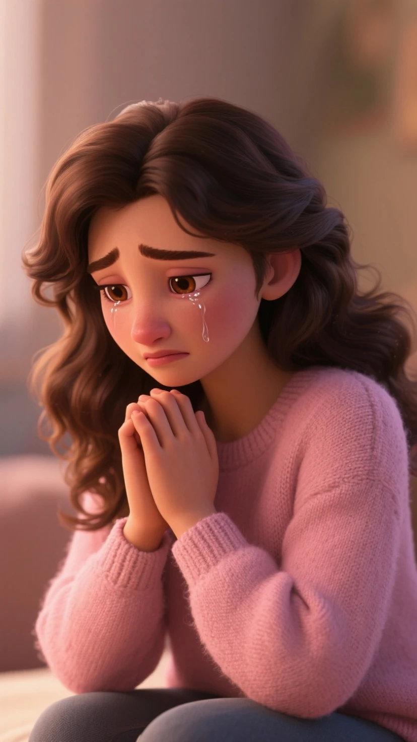 Selena crying