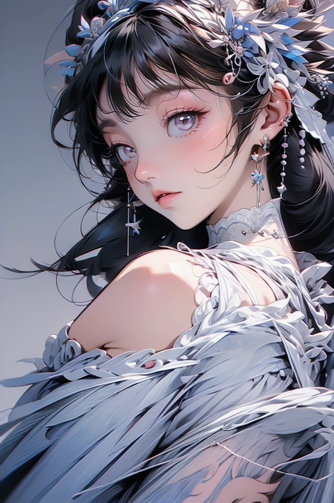 ((masterpiece, highest quality, Super detailed, High resolution)), alone, beautiful girl, shining eyes, perfect eyes, 15 years old, black white gold theme,