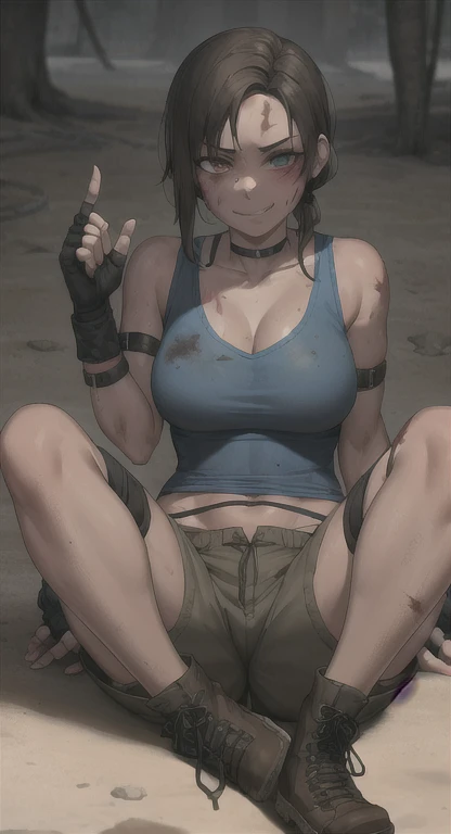 1girl, solo, full body, (((wearing armor, warrior armor, ancient armor, armor boots))) masterpiece, (high detail:1 1), Rough face, Natural skin, high quality, Hinata, black hair, (((long hair))), ((French braid hair)), detailed hair， white eyes，（Big breasts:1.2 ），( smile:1.2），Face blush，（cleavage:1.4），Sexy figure, perfect bodies, beautiful eyes, (Detailed face and eyes), (face: 1 2), voices, Extra, real photo, ... ... ........... PSD, sharp focus, contrast lighting, Delicate skin, High definition 8K, incredible details, realistic, professional photo shooting, 8K UHD, SLR camera, soft lighting , high high quality, film grain, Fujifilm XT3, magic, particle FX, (((tight flare pants))), (((sitting on the bench))), (((show cameltoe and nipples))), (((show armpit))), (((very sweaty armpit))), (see-through nipples), (((show armpit))),((very steamy armpit))