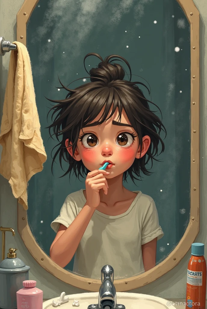 girl washing hand