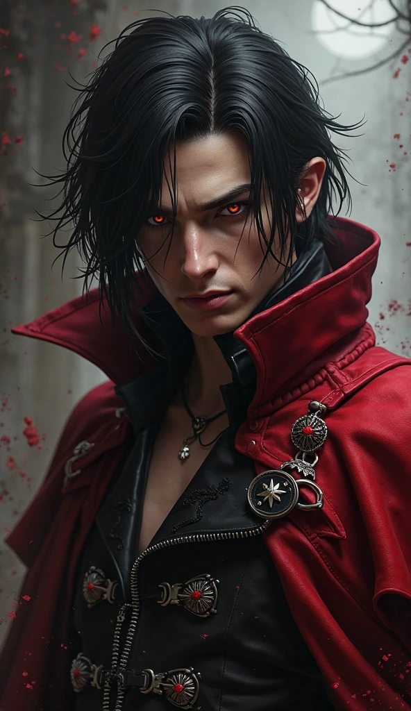 From the anime Hellsing, the character Alucard makes him bloody looking like a psychopath