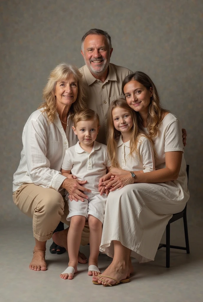 family portrait, studio light, close-up shot
