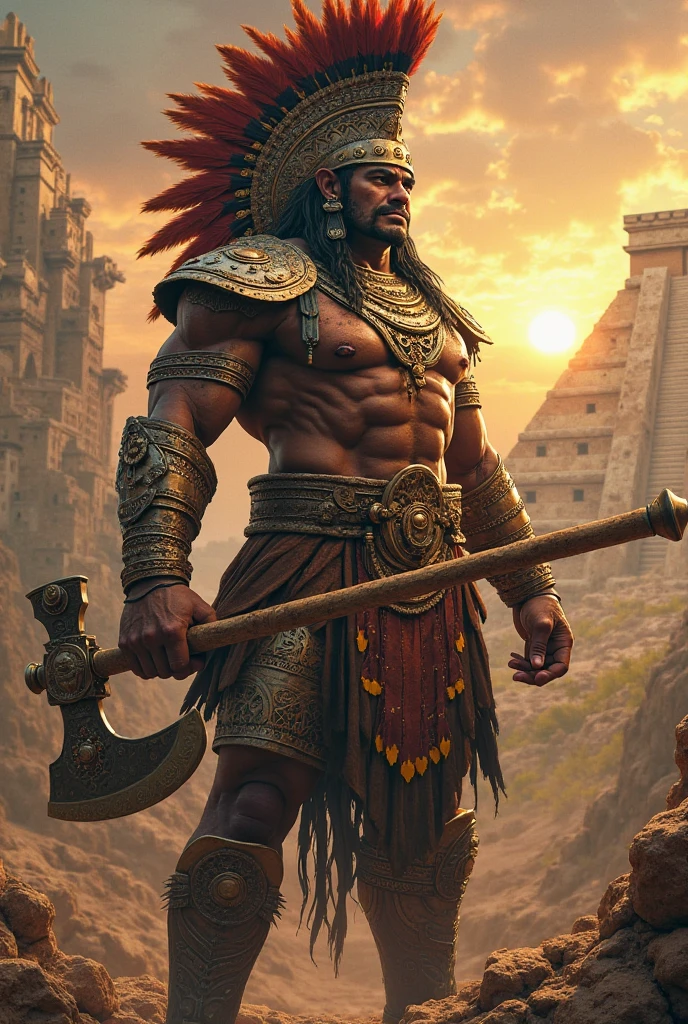  mayan warrior , that has a shield, in full body and that it has a png background and that its shield looks complete that the shield is facing forward, no muscle, I don&#39;t want him with muscle 
