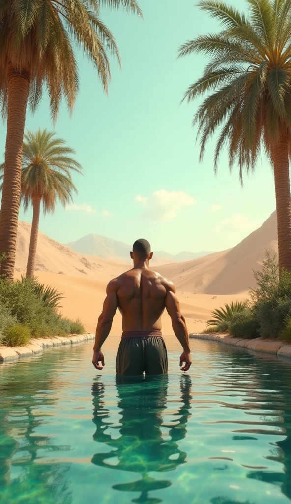 Make a pool party cover with dark colors, the black man is violently