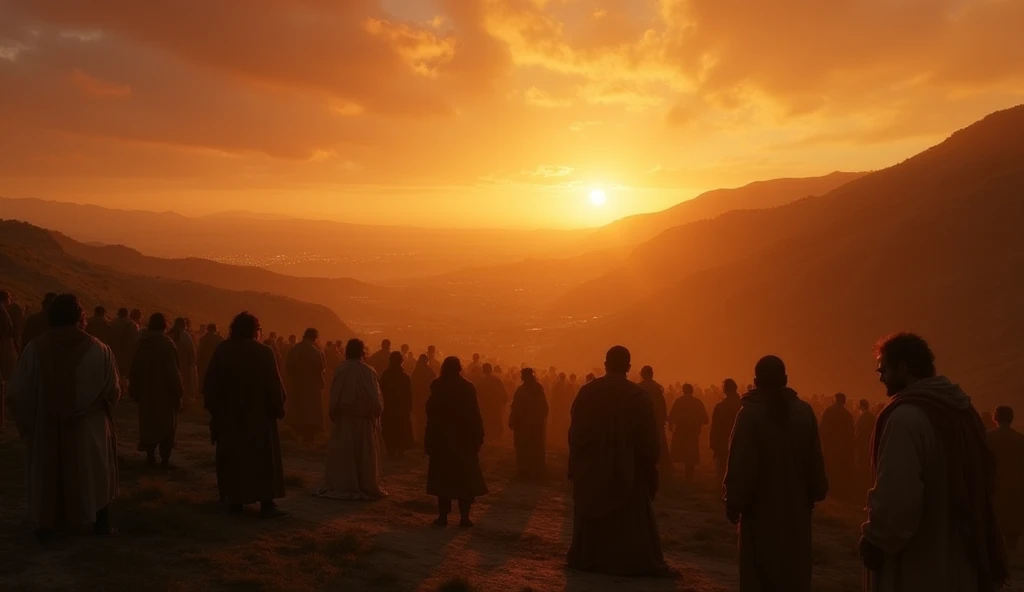 Thousands of people are floating in the air, singing hymns to praise God. The scene is magnificent and surreal. (best quality, 4k, 8k, highres, masterpiece:1.2), ultra-detailed, (realistic, photorealistic, photo-realistic:1.37), portraits, vivid colors, studio lighting, sharp focus, physically-based rendering, extreme detail description, biblical theme, grand atmosphere, radiant light.