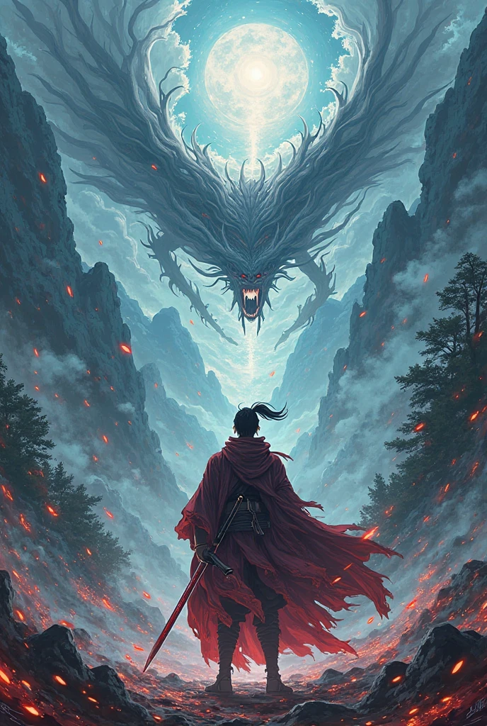 Silhouette style (the wolverine:1.2),wolf,wild power,villain,Horror-themed Reaper from Overwatch strikes a dramatic pose in a moonlit water landscape adorned with vibrant red flowers,creating a scene that seamlessly balances elegance and mystery. The exaggerated,a huge white snake interacts around him,dynamic posture of Reaper adds a touch of theatricality to the composition. The moonlight reflects off the water's surface,casting a serene glow on the surroundings. The intricate architectural elements in the backdrop contribute to the overall aesthetic,combining elements of fantasy and reality. The vivid red flowers add a contrasting and haunting beauty to the scene,enhancing the visual impact of the character's presence. This artwork aims for a balance between the ethereal and the ominous,emphasizing Reaper's enigmatic persona in the moonlit setting.,
bleach,masterpiece,best quality,8k,HDR,. Eerie,unsettling,dark,spooky,suspenseful,grim,highly detailed,<lora:黿´ral-blackhole-sdxl:0.6>, ral-blackhole,a mysterious vortex, . High contrast, minimalistic, black and white, stark, dramatic