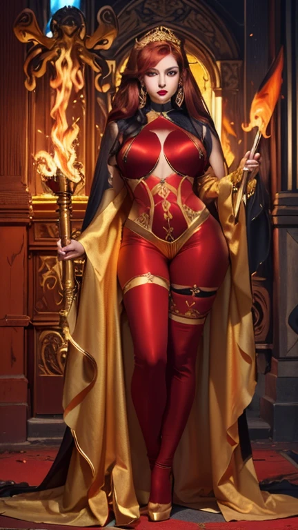 4K, Masterpiece, highres, absurdres, smiling,beautiful RHG, a woman in a red cape and black stockings ,wearing RHG <lora:RHG:1>