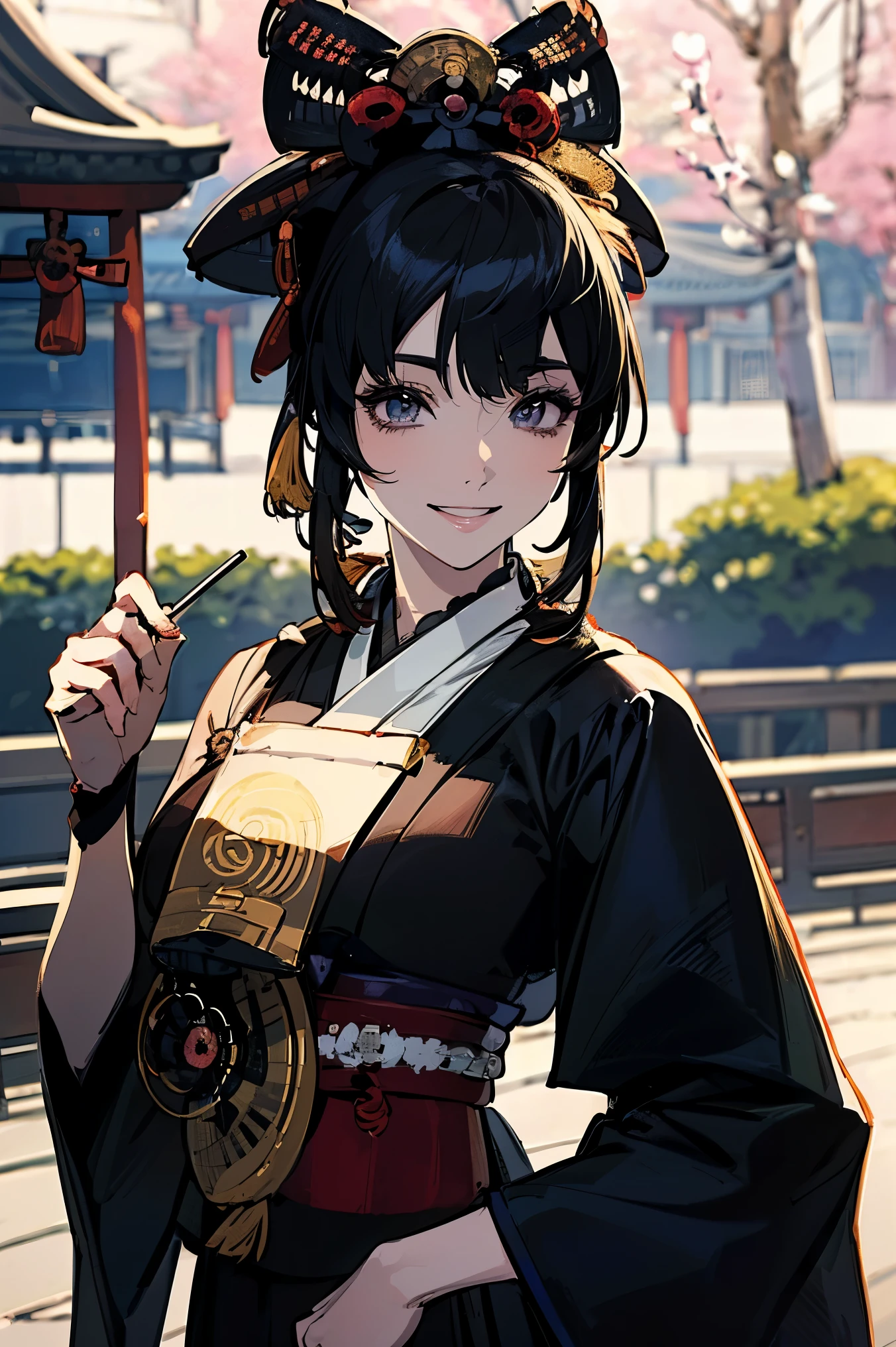 (masterpiece:1.5),beautiful hair,beautiful eyes on my stomach,beautiful lips,Beautiful slender body,Big Breasts,cleavage,(Konno Anna:1.4),(smiling expression:1.3),(Riverside:1.4),bust illustration from the front ,((((the most beautiful woman in the world:1.7)))),((((Taisho Romance:1.5)))),((19-year-old single woman holding a fish in her hand:1.1)),(accurately depicted anatomically correct hands:1.1)black hair,long eyelashes on their left hand,Three-dimensional, jewel-like eyes,Very delicate and beautiful CG,2. 5D illustration, Anatomically Accurate Body, (very precise illustration:1.1),(Outdoors:1.4), (wallpaper:1.4),8k