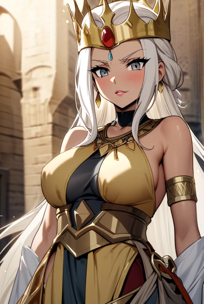 (masterpiece, best quality),  intricate details,
1girl,   hansarang_demon , 1girl , solo, solo focus , long hair, white hair, hairband, thighhighs, large breast, blue eyes, very long hair, black leotard,