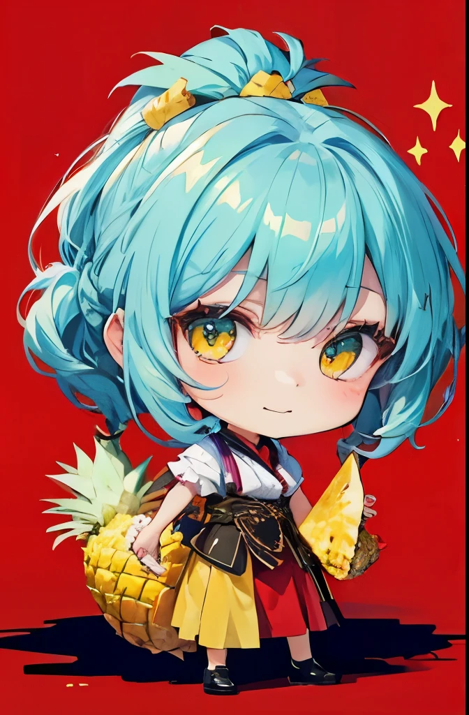 (fresh pineapple、masterpieces、:1.3)