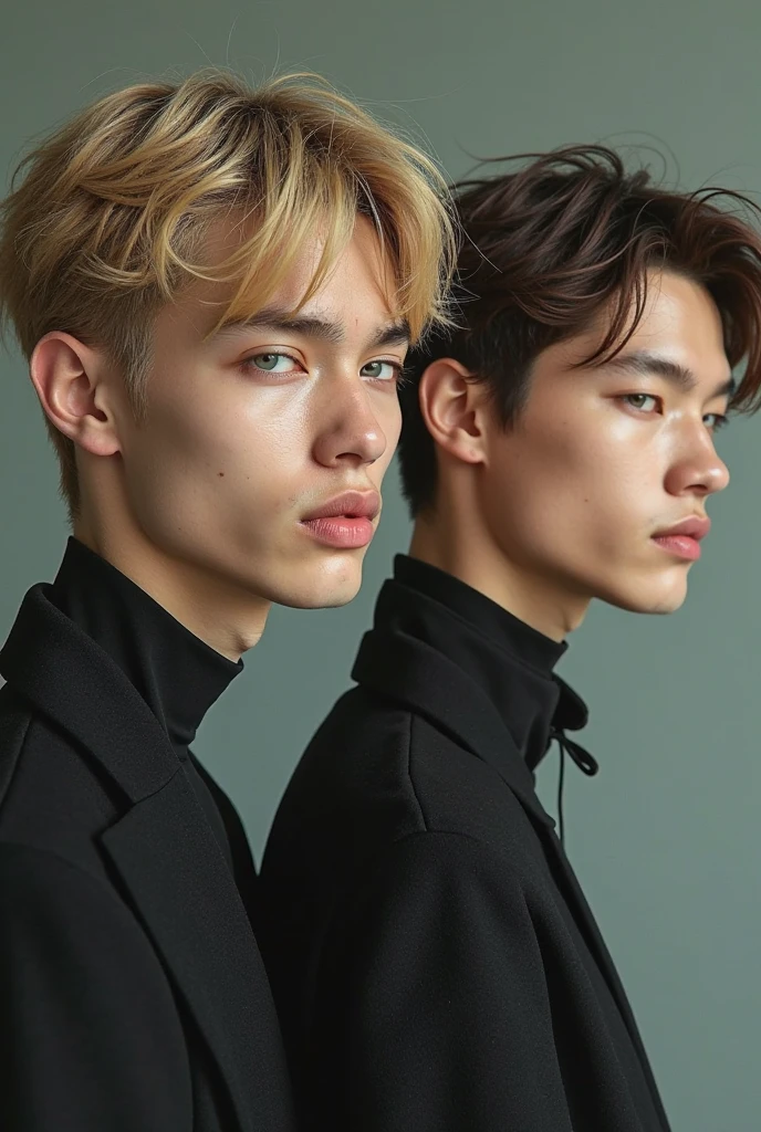 (2 androgynous males, father and son)