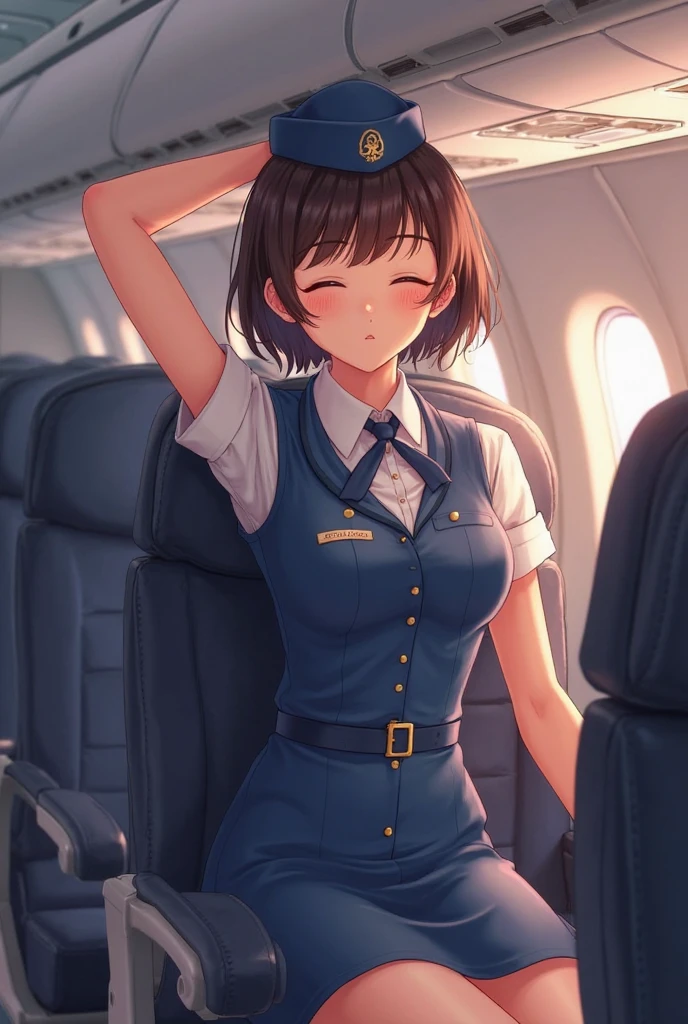 (masterpiece), (realistic), (best quality), (ultra-detailed), amazing, girl, 40 years old, brown hair, short hair, big breasts, slender weist, smile, beautiful eyes, brown eyes, jewel in the sparkle galaxy, Masterpiece, one girl, super realistic finish, Japanese, makeup, super close-up, gravure model, beautiful cabin attendant, (((CA uniform,))) pencil skirt, skirt length above knee, black pantyhose, smiling, looking forward, on plane, model standing, shiny hair,  crotch seam, feet foot focus ,skirt lift, sexy lingerie, sexy underwear ,show off nipple,cum on clothes,apanese, makeup, super close-up, gravure model, beautifulsmall breasts, breasts out, nipples, glare, annoying, blush, more_details:0.65, open mouth, (cum on breast), ((cum all over the body)), ((face full of cum)), (cum in breast), ((cum all over the body)),sidedoggystyle, (perfect anatomy, perfect body, perfect hands, perfect legs, pencil skirt, skirt length above knee, 1boy, ass, doggystyle, sex,multiple penises, multiple boys, surrounded, too many, gangbang,sidedoggystyle, 1boy, ass, crotch seam, feet foot focus ,skirt lift, sexy lingerie, sexy underwear ,show off nipple,cum on clothes, bukkake, breasts, nice body,(large breasts,) doggystyle, sex,sidedoggystyle, 1boy, ass, doggystyle, sex ((bukkake,)) breasts, nice body,(large breasts,)  (perfect anatomy, perfect body, perfect hands, perfect legs, (sitting:0.7), 