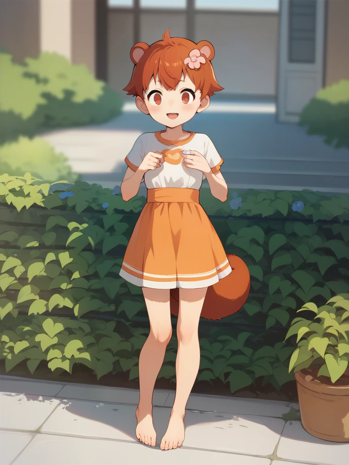 score_9, score_8_up, score_7_up, score_6_up, score_5_up, score_4_up, anime,nsfw, uncensored,anime girl,correct anatomy,young ,Petite,Baby Face, shape,skinny,( thin hands and feet:1.2),Cute Anime Girls,Anthropomorphic Squirrel、 in the woods 、Trying to pull a net with lots of chestnuts、I'm working so hard 。