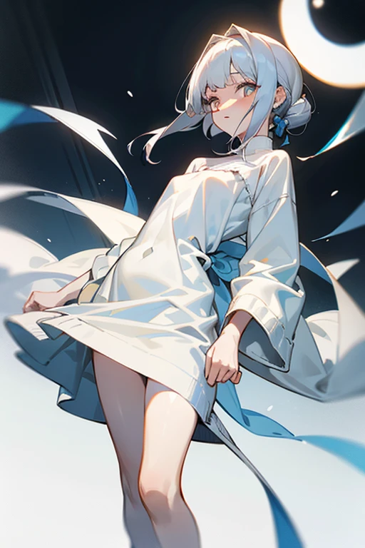 Pure long legs jk white hair loli