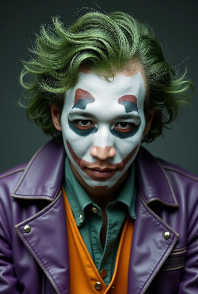 Joker face in profile
