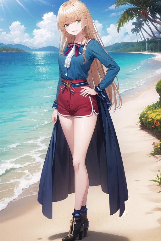 happy face expression, (wearing a bikini, swimming underwear), comics,fantasia,marvel e DC, central park, walking, park background, dmeshimarcil, choker, belt, capele