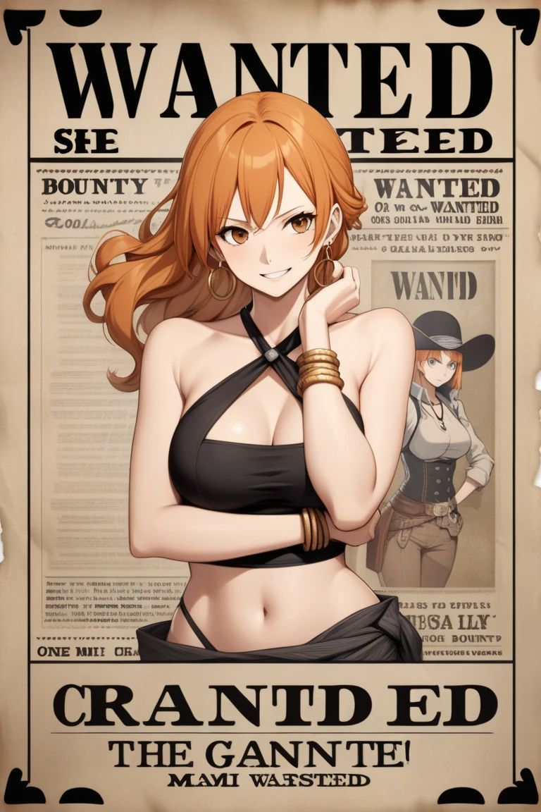 tall body, tall, long legs, mature female, mature, adult, Zombie apocalyspe background,eft_hotd_orange, 1girl, solo, orange hair, brown eyes,antenna hair, Big breasts, enormous large breasts, ponytail, long hair, big cleavage, ((loose tank top with cleavage)), (Tight yoga pants),Plump, Half eyes expression, Hoopa earring, ((silver chain tag necklace)), ((big Hoopa bracelet)), Long nail, eyeshadow,Sweat, (earPierce), Thick lips,Rei miyamoto,Perfect face,detailed face,eyes on viewer,Golden ring,Full body,Standing,,Gloss lips,Horny,Half eyes open,Soft expression,Wide hips,big Cross Earring,Soft expression,Confidence,Flirty,Curvy figure,Many gold rings,gold rings,spouty lips expression,Black girl,Tatto,Curly hair,Solo,Tanned skin,Wide hips,Swaying hips,Standing pose,Oversize breast,Lipstic,Professional make up,Eteshadow