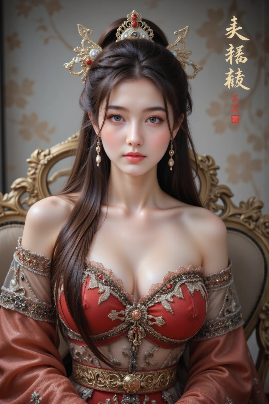 (sfw:1.5)、High resolution symmetrical images, 21 years old, Japan, Movie photo with tattoos on waist, chest and arms, Cleavage、((Close-up face:1.1))、Upper body portrait、(((Full body tattoos)))、 (Lotus tattoo)、 ((Close-up chest:1.5, Underarm, 胸のAngle from below)), Blonde braids, short hair, ((Art Nouveau)), (Ecstasy Face), (Alphonse Mucha), Small earrings, ((Darkness of the night)), Angle from below、(Anatomically correct fingers)、(Perfect body proportions)、(Natural Hands、Natural Fingers)、(Breast Goddess, Woman born from flowers, ((Round face)), Realistic Eye Size, Droopy eyes, smile,Bathed in the moonlight、Big Eyes、Droopy eyes