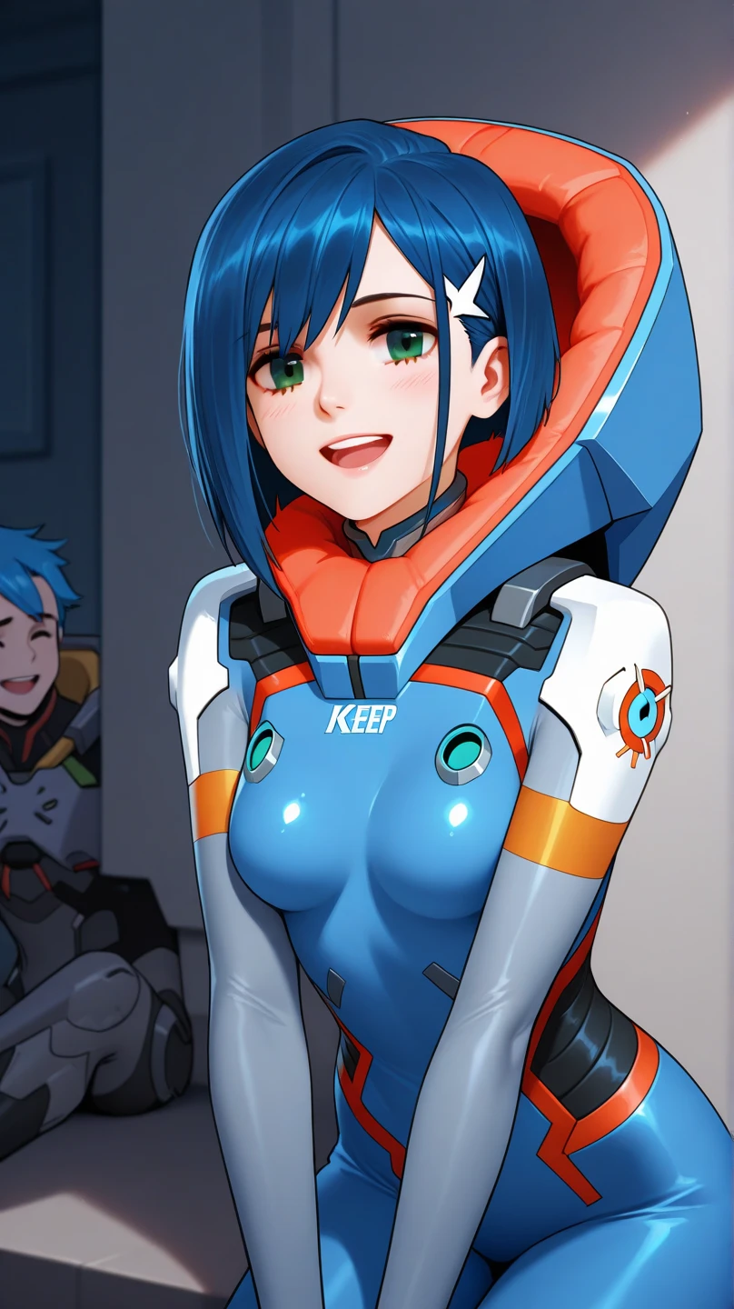 1girl, paizuri, 1boy, pov , penis between the breasts, breasts squeezed together, sci fi, futuristic, cleavage, , sci-fi bra, glowing suit, window room, sci fi wires, wet penis , sweaty, genital scanner, sci fi computer screen scanning , futuristic , emp device, photon energy, collarbone, sleeveless, glowing suit, futuristic titfuck, futuristic weapons
