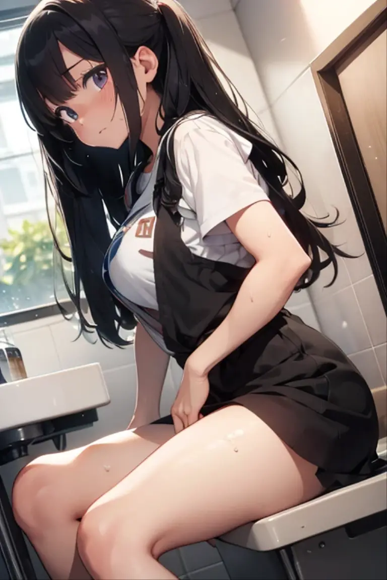 ((1beautiful girl)),,(((Purple hair))),(((Short ponytail))),(((Fix the bangs unevenly on the sides,))),(((put out one's forehead))),(((yellow eyes))),(((Detailed condom depiction))),(((Condoms used for the body))),(masterpiece)), ((top-quality)),((Vivid light and shadow depiction)), (The ultra-detailliert), ((kawaii)), cute little, (Detailed body line depiction), ((detailed face depiction)),((ighly detailed)), (8K), top-quality, (Beautiful fece),(((World-class quality))), ighly detailed, hight resolution,(((独奏))),(((thick eyebrow))).((((shinny hair)))),(((White and beautiful skin))),(((normal breast))),(((Bold poses))),(((ssmile))),(((red blush))),(((Show breasts))),(((composition seen from below))),(((Composition seen from the side))),(((Detailed panty depiction))),(((Bite of panties))),(((In a dark room))),((Soft Body Style)),(((steam))),(((Open your crotch))),(((Pink floral panties))).(((White cutter shirt))),(((Black pleated skirt))),(((lift up one's skirt))),(((Focus on panties))),(((Open the front of the clothes to show your chest))),(((crouching down))),(((My crotch is wet))),