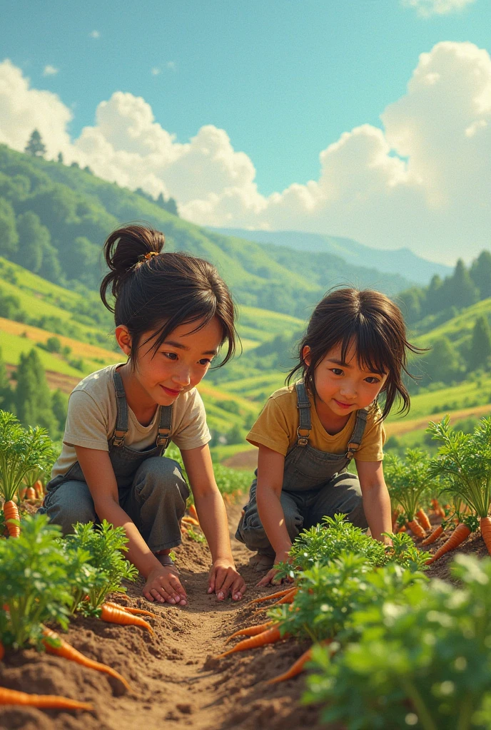 (best qualityer,8K,high resolution,work of art),super verbose,(1.4x more realism),summer,lighting sun,Beautiful children,money黄的稻田,money,happiness,Children laughing in the rice fields,Cicada chirping,beautiful scenery,hdr,ultra HD,studio lighting,very well,sharp focus,Physically based rendering,Extremely detailed description,main,Vivid coloroney colorful sunrise,peaceful,serene,money光,money色时刻,naturey,naturey美,((anatomically correcte))