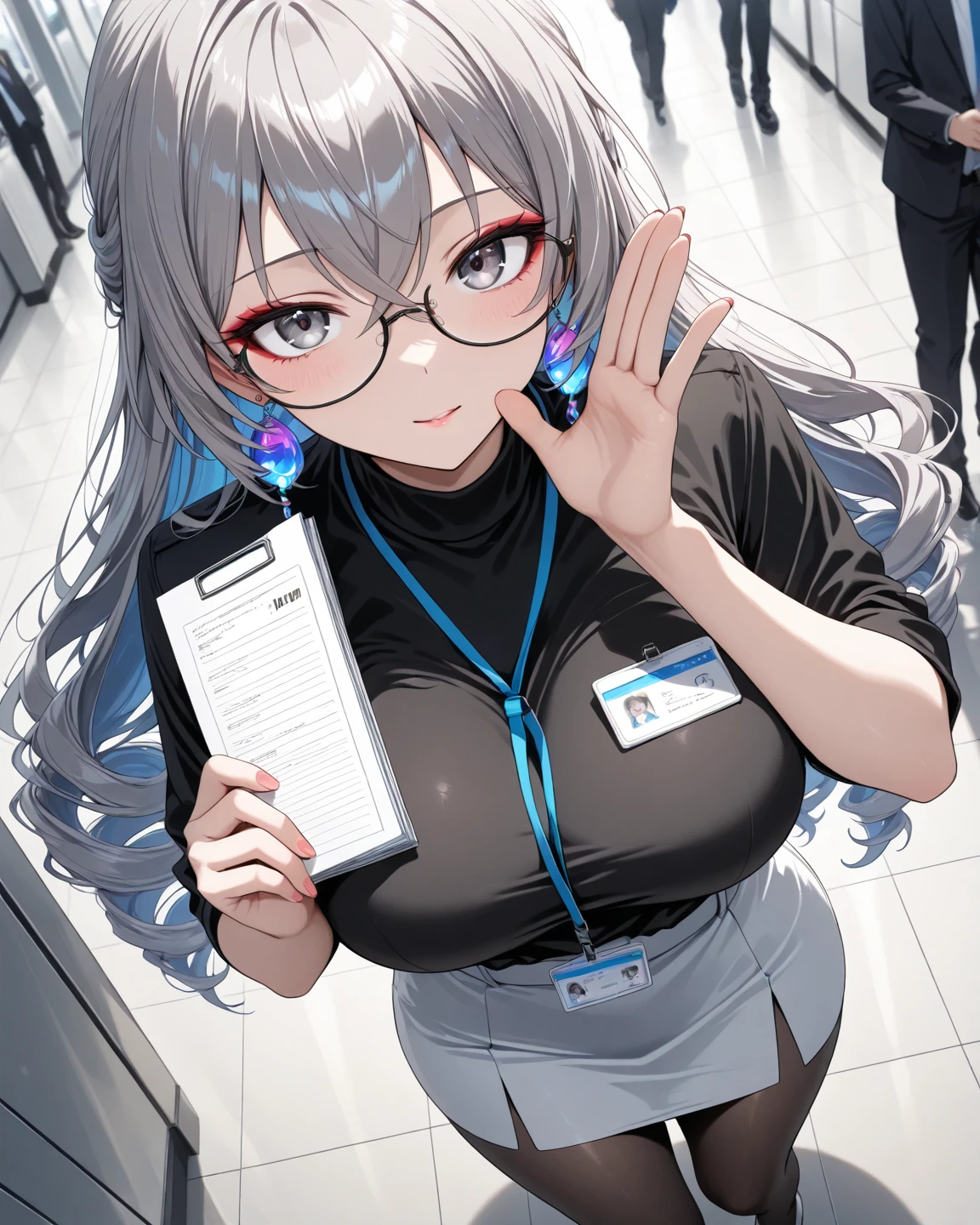 ((Best quality at best, 8K, tmasterpiece :1.1)), Focus sharp :1.2, a pretty girl,perfect body figure :1.4, Slim abs :1.2, (( Blonde wavy hair, Silver light hair ,long whitr hair, large- titsjob :1.4)), (white tight shirt :1.3 (transparent pubic hair)), black short skirt (sweltering) ((kindle: 1.6)), the night: 1.1, (详细的脸), button top shirt: 1.3 , ((barechested)), the street:1.5, buliding, Highly detailed face and skin texture, 詳細な目, 二重まぶた, Smiling