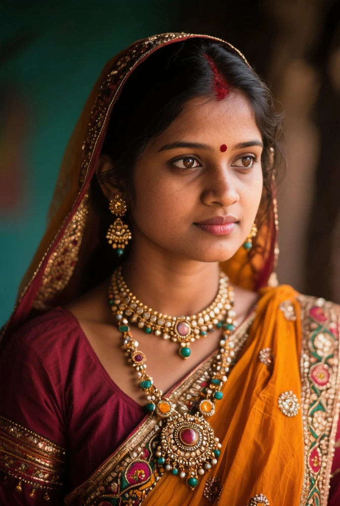 cinematic still, A shot of an 18 year old Bangladeshi-Rohingya woman ,highly detailed skin with hair , emotional, harmonious, vignette, 4k epic detailed, shot on kodak, 35mm photo, sharp focus, high budget, cinemascope, moody, epic, gorgeous, film grain, grainy,