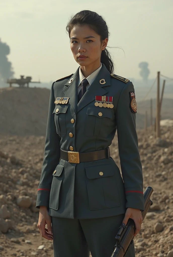 Alicia Keys dressed as a military man