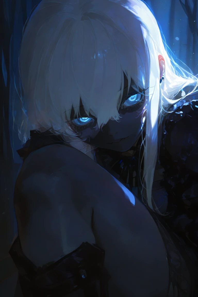 depths-fc,(night,dark:1.6),bubble,upper body,seahorse girl,nude,tatoo,eyes,long hair,LiquidHair