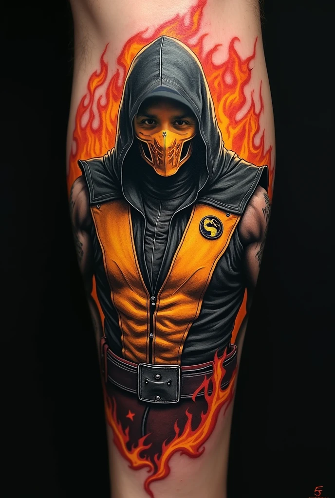 Scorpion mortal kombat tattoo