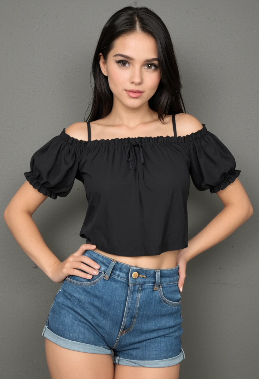 (best quality, masterpiece), 1girl, brunette, intricate details, off shoulder, skirt, choker, frills, see-through, looking at viewer, blush, upper body, blurry background, floral print, contrapposto