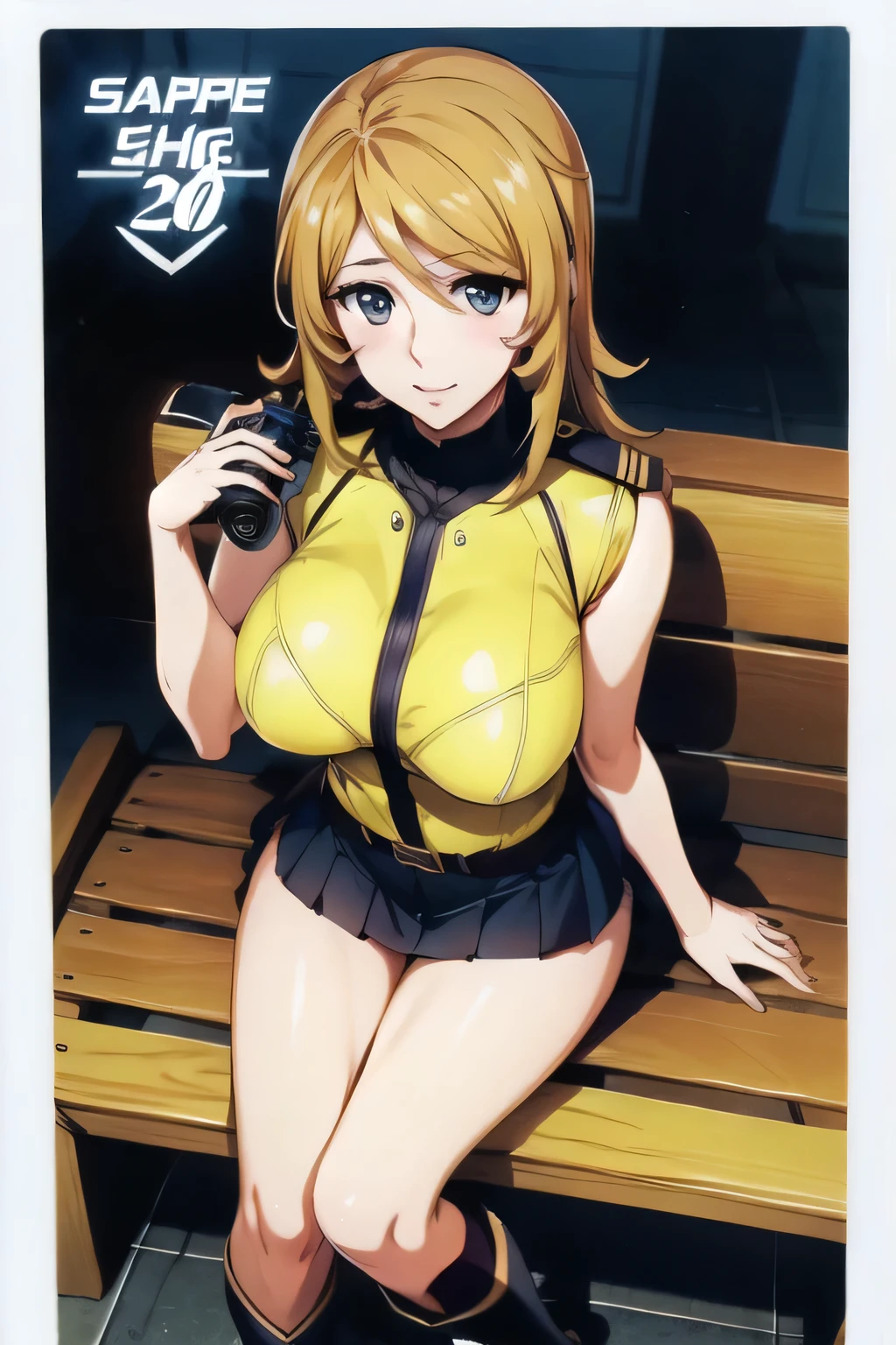 smile,draw a picture of him resting on a park bench,is sitting,Panchira,Draw white knee-high boots on both legs,Let's draw a short pleated mini skirt,Big BreastsをさらにBig Breastsに描いて下さい,{{x}},draw her expression more delicately,walking alone, city tour ,,(((she is wearing casual tourist wear))), I have a SLR camera ,(Let's draw a more delicate look),(sleeveless wool sweater),( navy blue pleated miniskirt,white panties),(That work is enough for one person {X} is very important for work)、 That's enough,frown。unless the job requires it。 {X}、 , Attractive 40-year-old adult woman jumps out of her uniform, Big black wavy hair, , Big Breasts, Thin Waist , , ,
