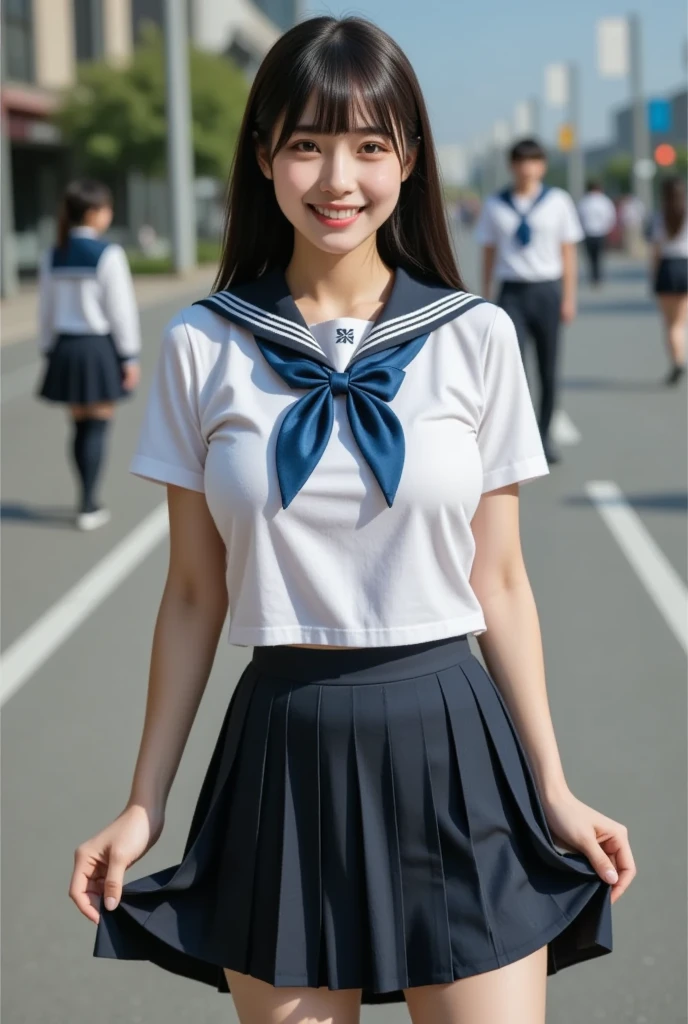 Thai , Take off your shirt., see tits, white school socks, Short socks, Narrow school skirt