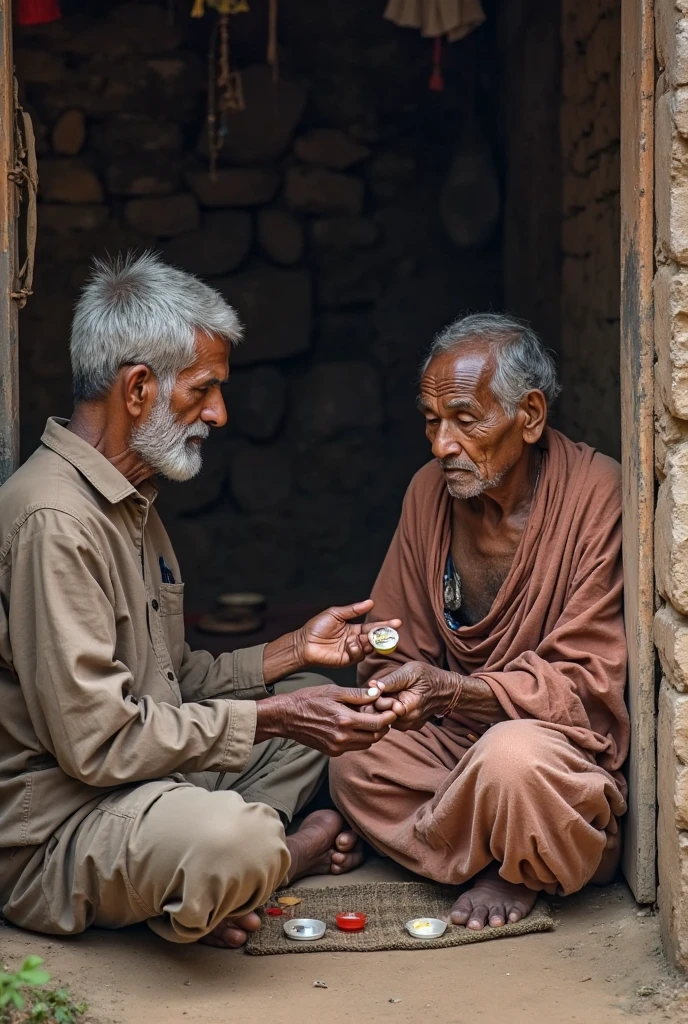 Old India A man killing a widow