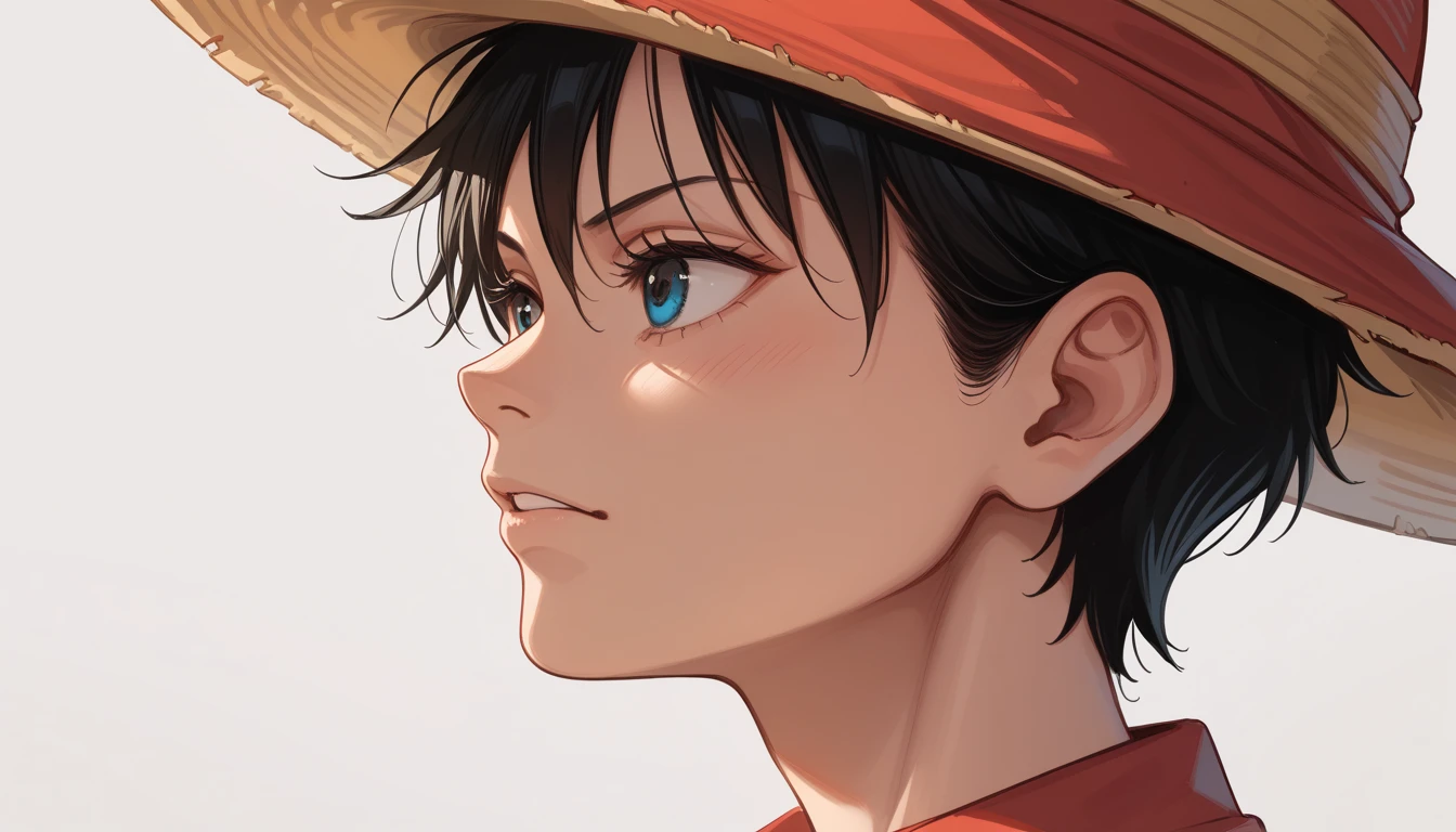 1boy,Luffy from One piece wearing straw hat with red ribbon, facing the viewer, infront of sea, hyper realistic,smile, 8k, hdr, natural lighting, unreal engine,
(detailed face and eyes:1.3),1girl,Ultra-detail,(highres:1.1),best quality,(masterpiece:1.3),cinematic lighting,